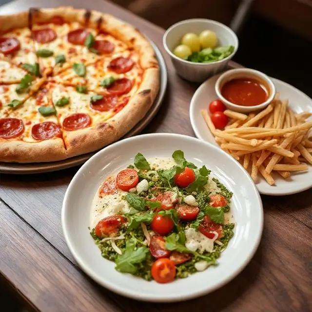 Pizza and sides