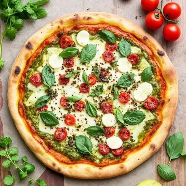 Garden Pesto Pizza