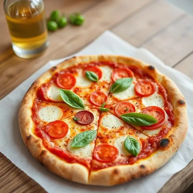 Classic margherita pizza
